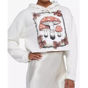 Hot Topic Guild Of Calamity Mushroom Crop Hoodie by Stephanie Bayles, Medium